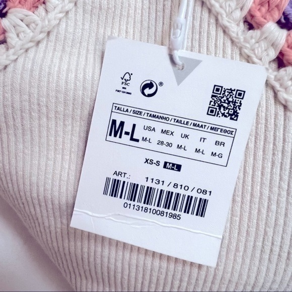 Zara women’s contrasting crochet tank top - Picture 7 of 9